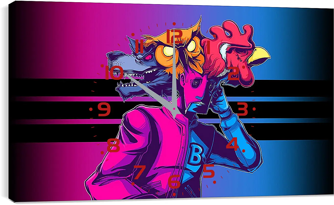 Часы картина - Hotline Miami
