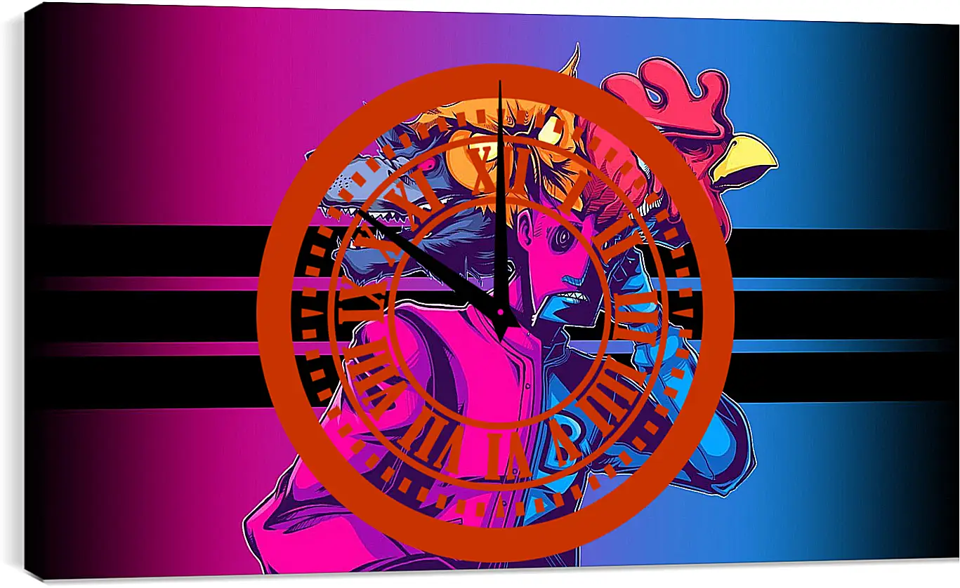 Часы картина - Hotline Miami
