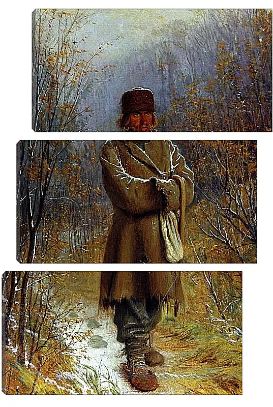 Модульная картина - Созерцатель. Иван Николаевич Крамской