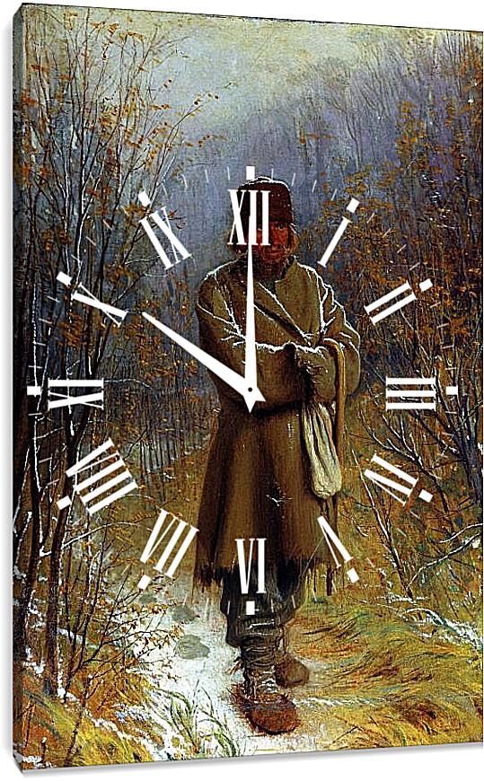 Часы картина - Созерцатель. Иван Николаевич Крамской