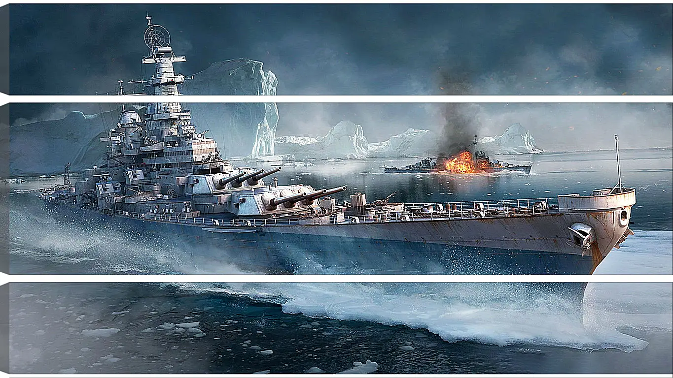 Модульная картина - World Of Warships