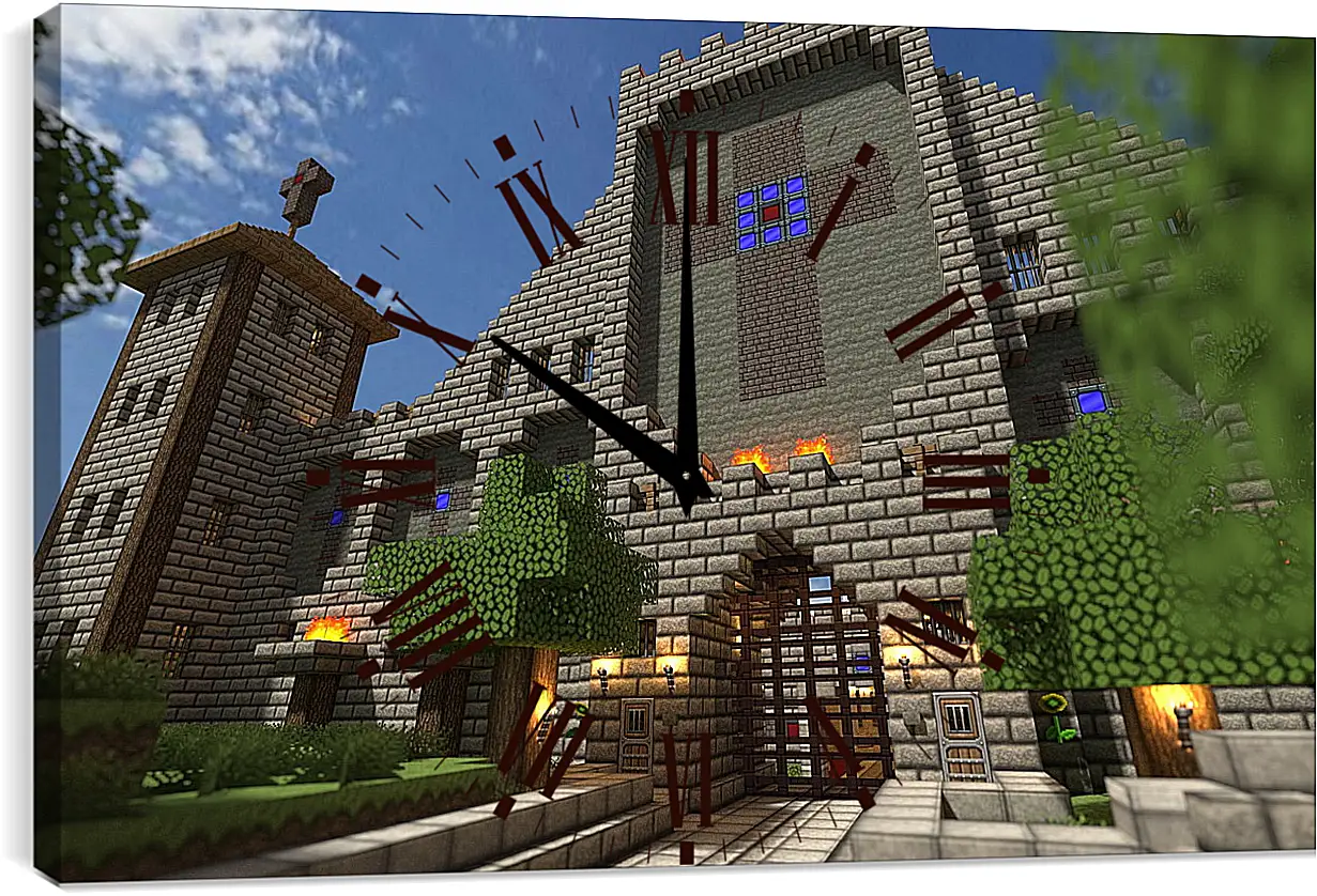 Часы картина - Minecraft