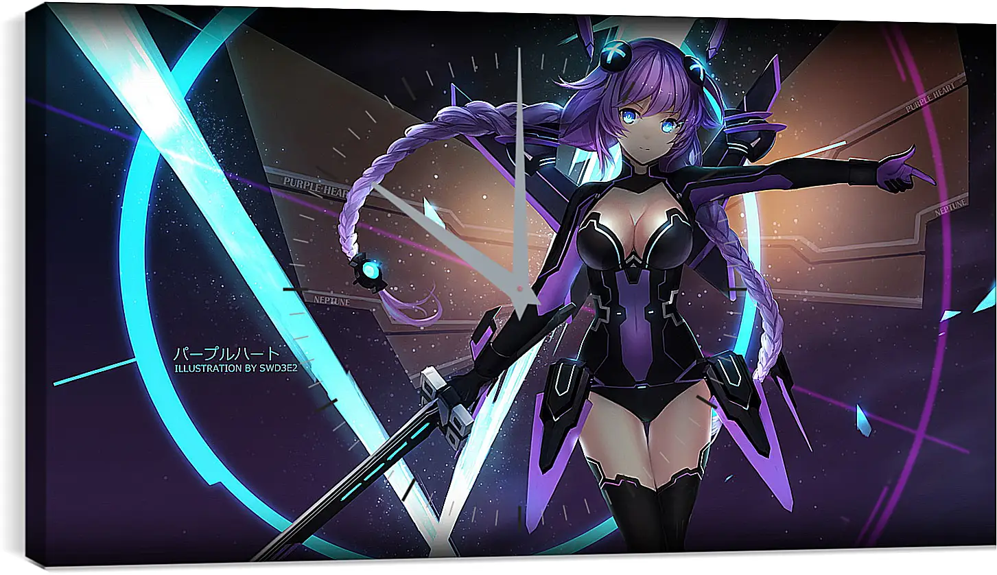 Часы картина - Hyperdimension Neptunia
