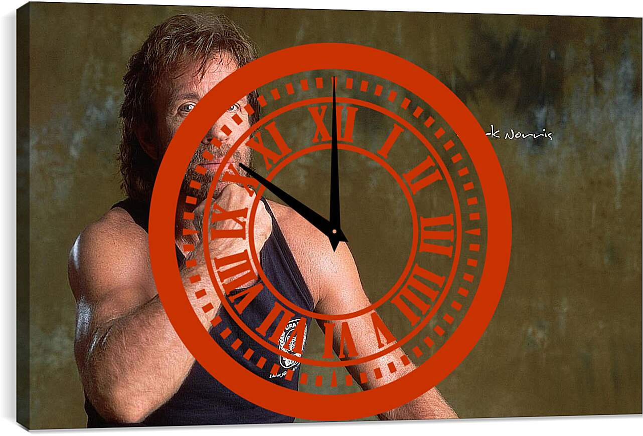 Часы картина - Чак Норрис. Chuck Norris