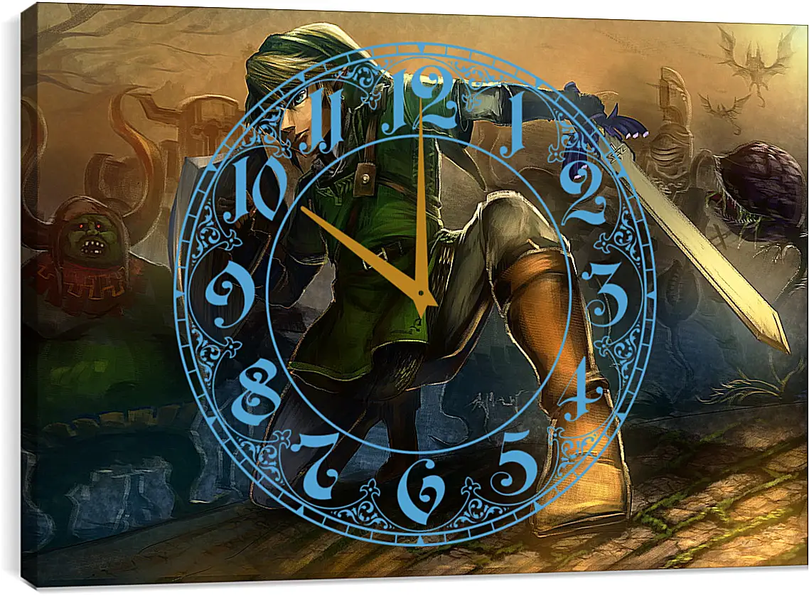Часы картина - The Legend Of Zelda Wii U
