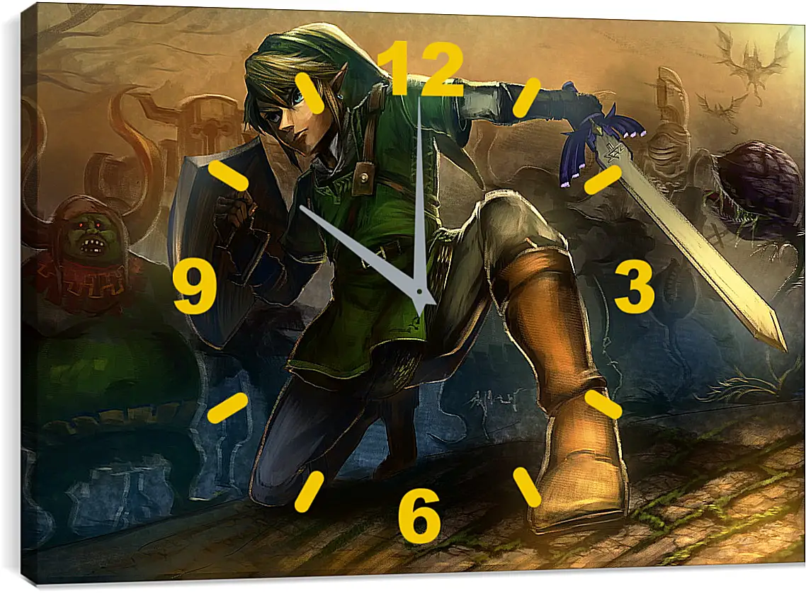 Часы картина - The Legend Of Zelda Wii U
