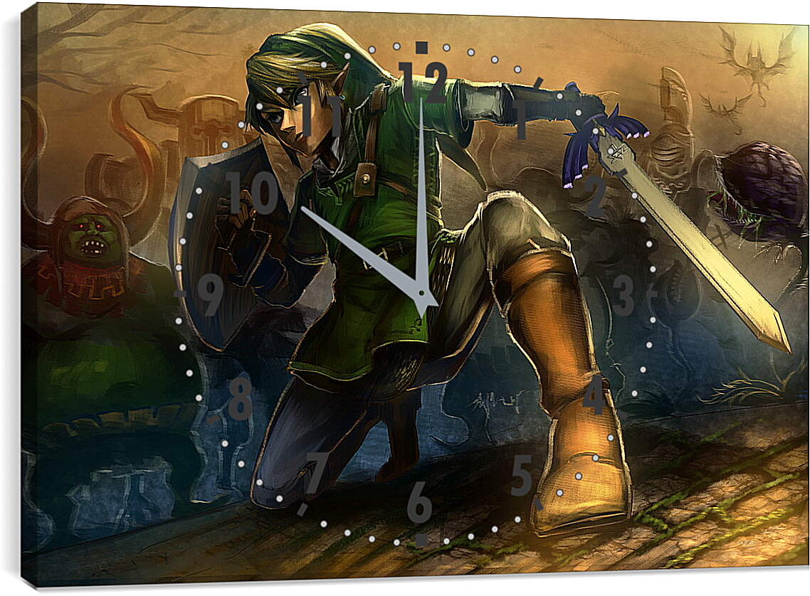 Часы картина - The Legend Of Zelda Wii U
