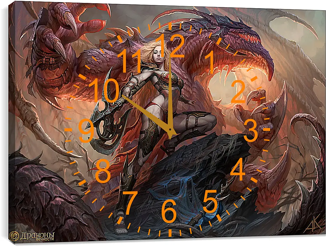 Часы картина - Dragons Of Eternity

