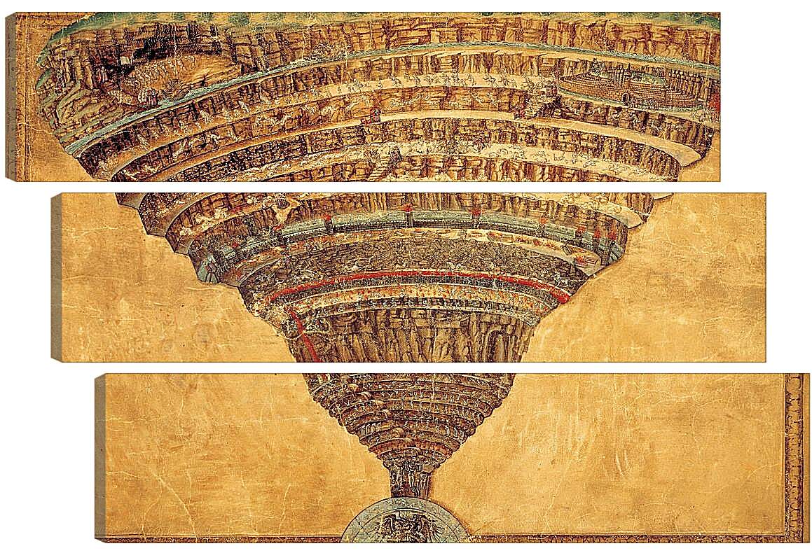 Модульная картина - 9 кругов ада Данте. Сандро Боттичелли