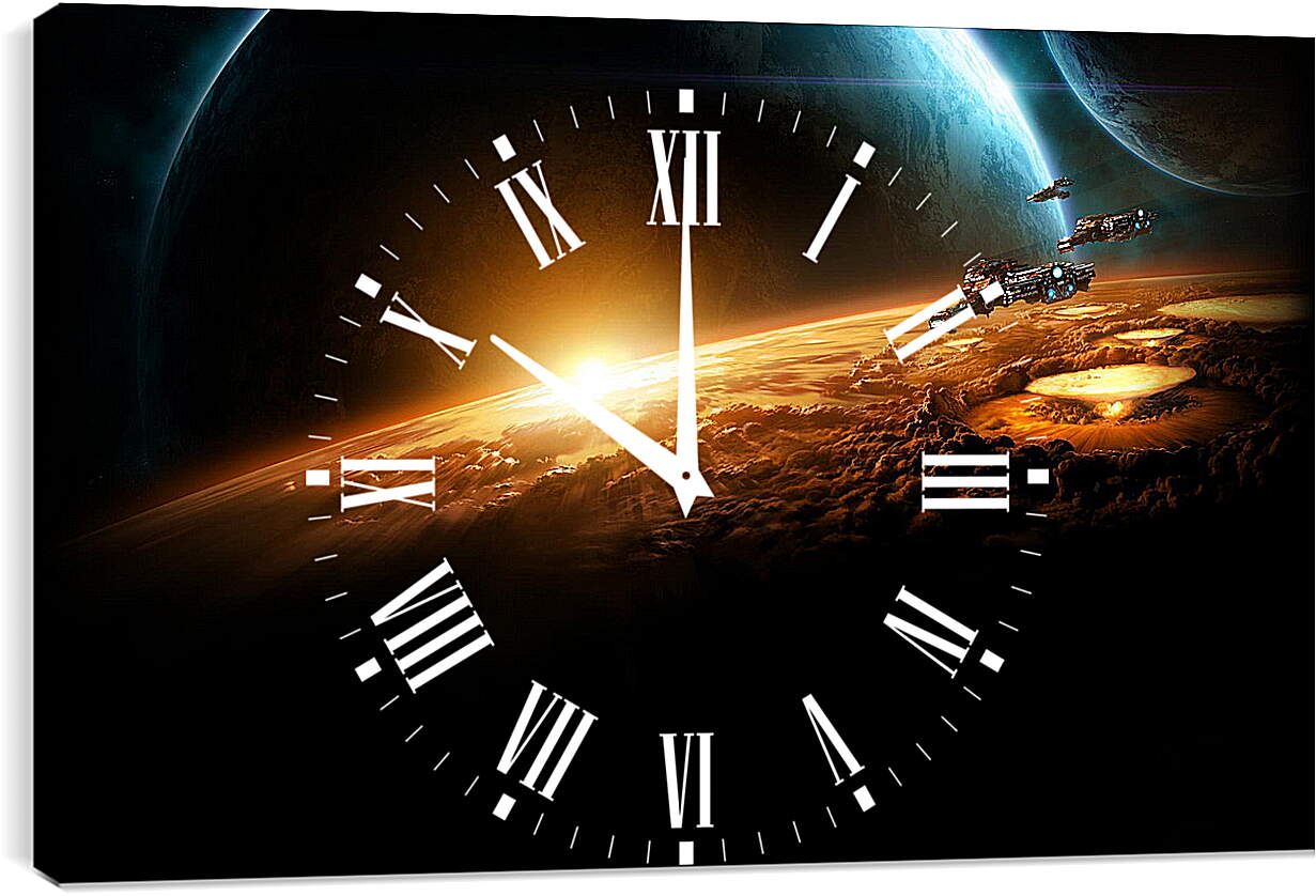 Часы картина - Starcraft II