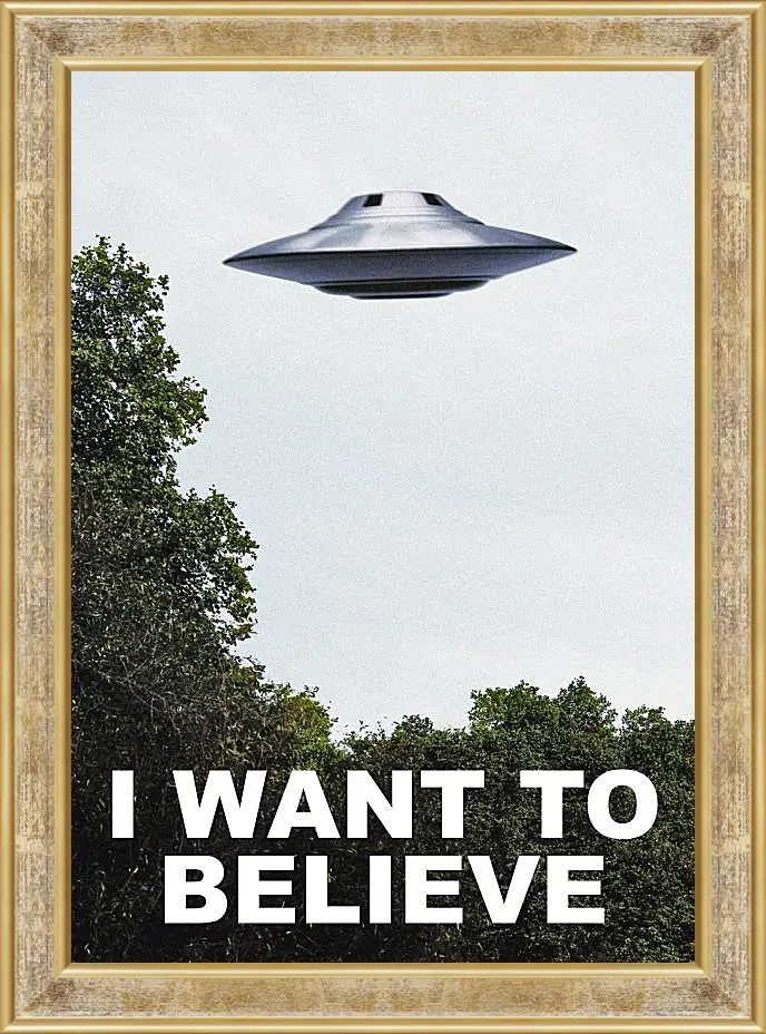 Картина в раме - I Want To Believe. Я хочу верить