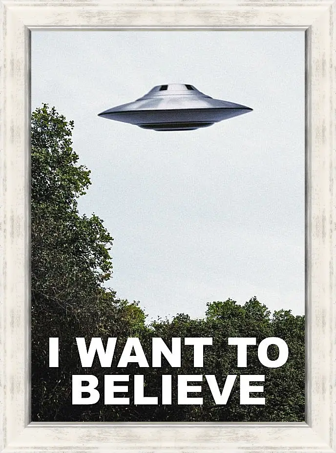 Картина в раме - I Want To Believe. Я хочу верить