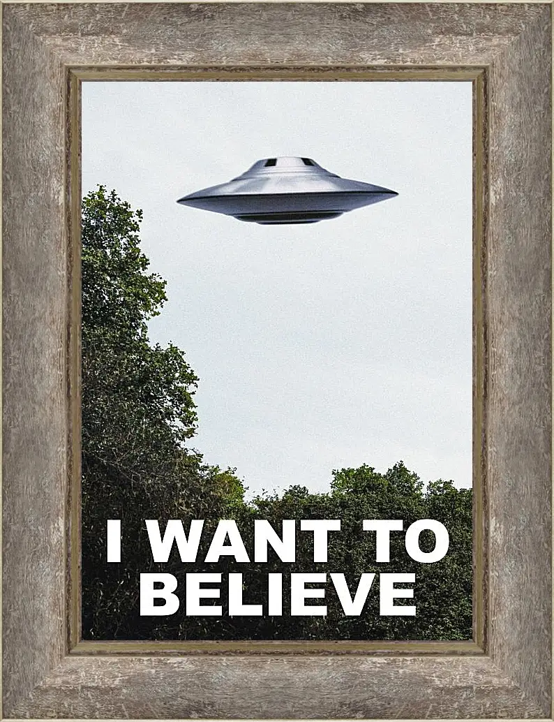 Картина в раме - I Want To Believe. Я хочу верить