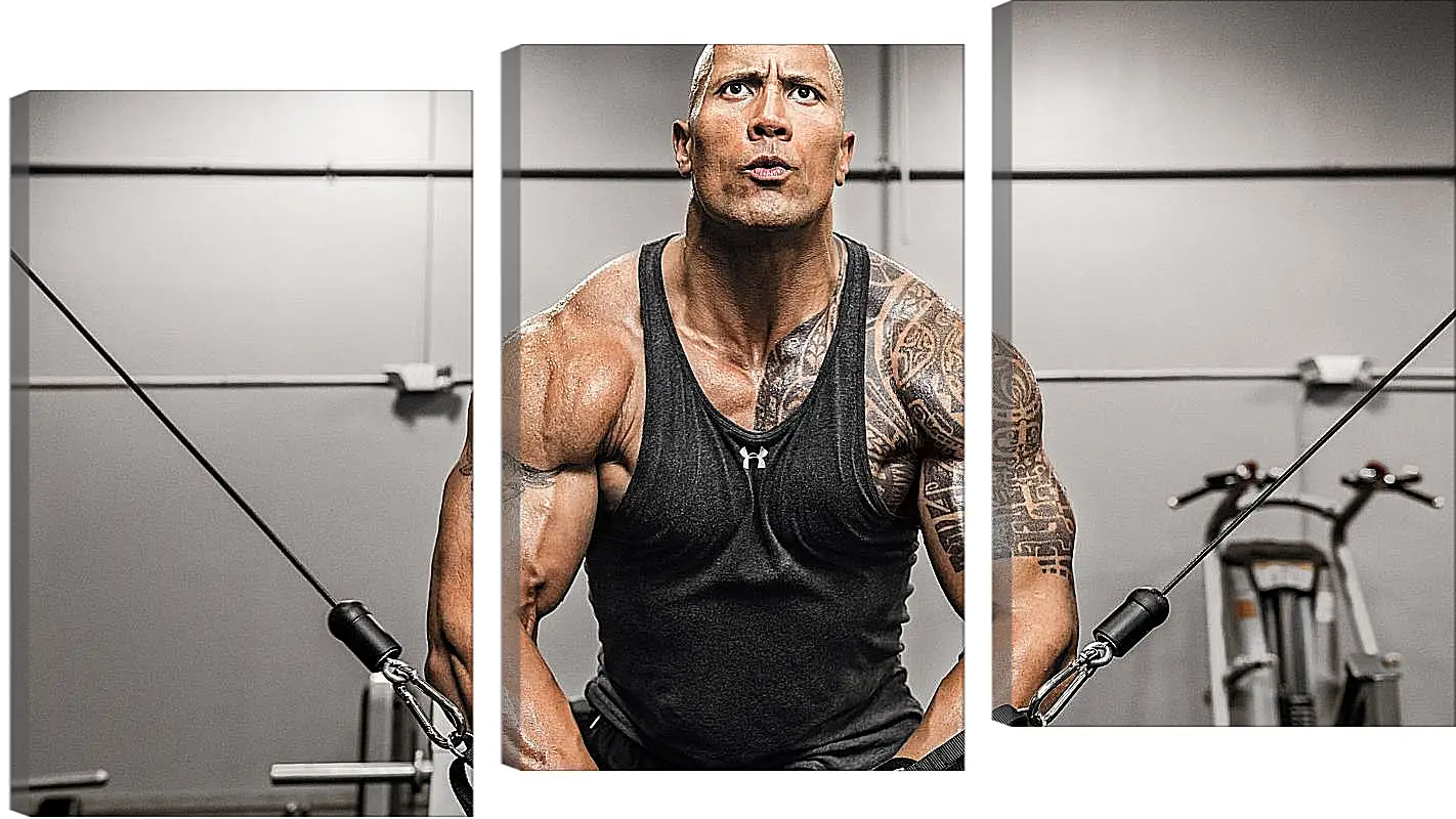 Модульная картина - Dwayne Douglas Johnson. Дуэйн Джонсон (Скала)