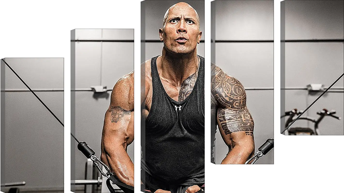 Модульная картина - Dwayne Douglas Johnson. Дуэйн Джонсон (Скала)