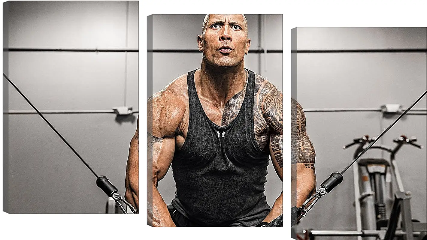 Модульная картина - Dwayne Douglas Johnson. Дуэйн Джонсон (Скала)