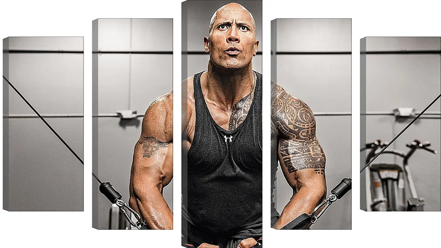 Модульная картина - Dwayne Douglas Johnson. Дуэйн Джонсон (Скала)