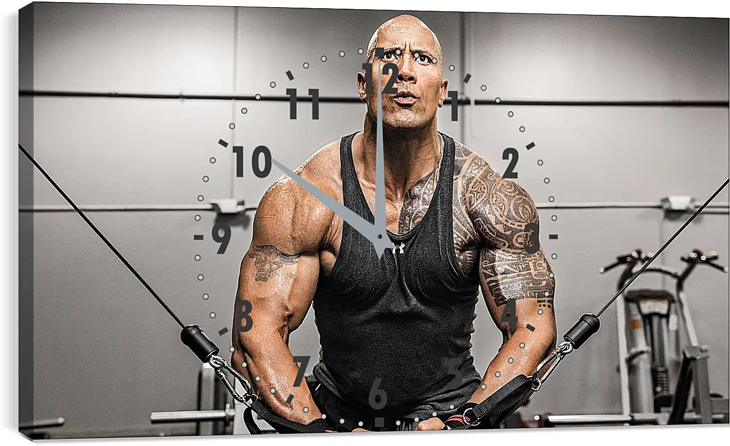 Часы картина - Dwayne Douglas Johnson. Дуэйн Джонсон (Скала)