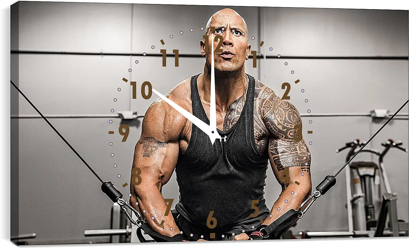 Часы картина - Dwayne Douglas Johnson. Дуэйн Джонсон (Скала)