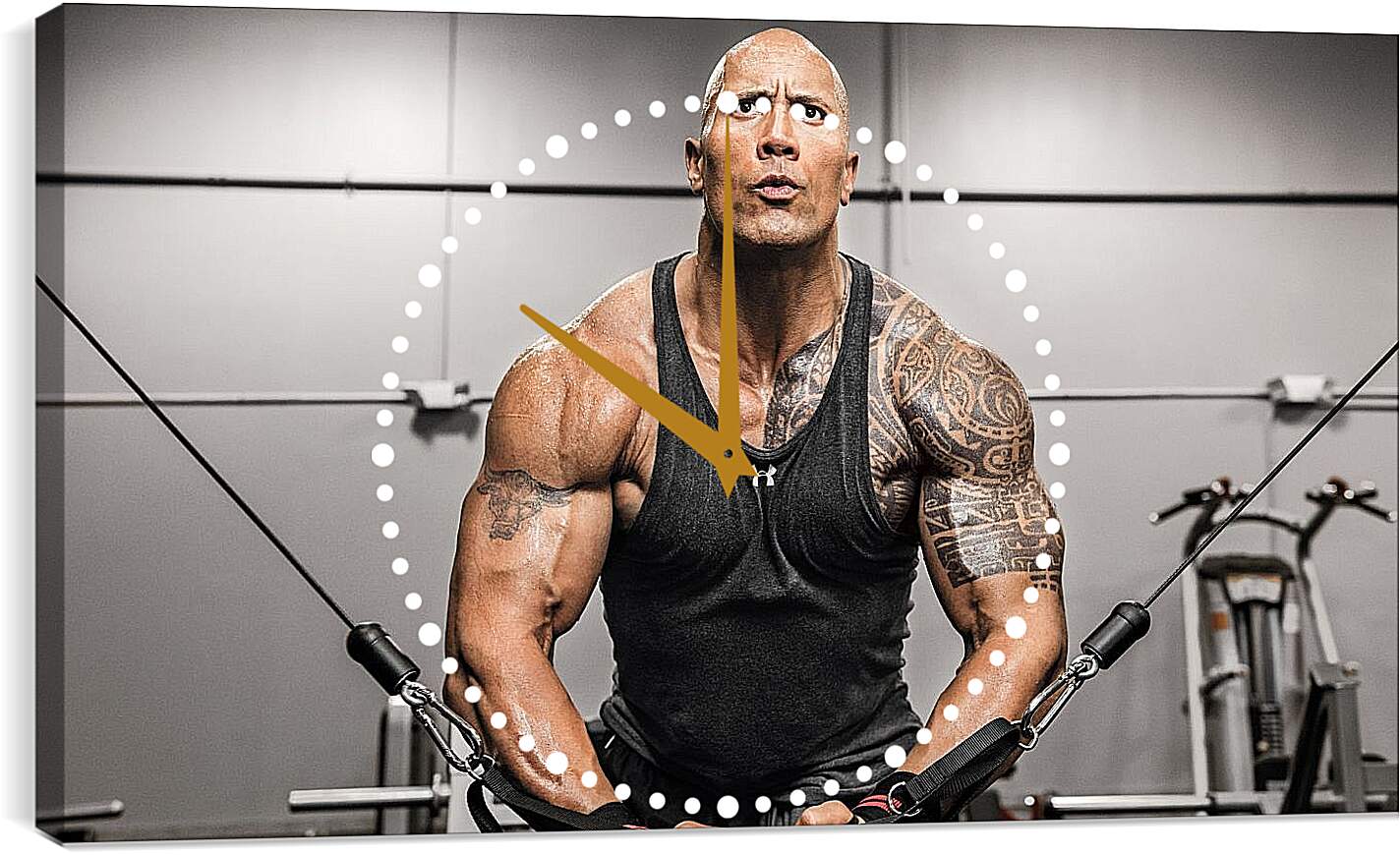 Часы картина - Dwayne Douglas Johnson. Дуэйн Джонсон (Скала)