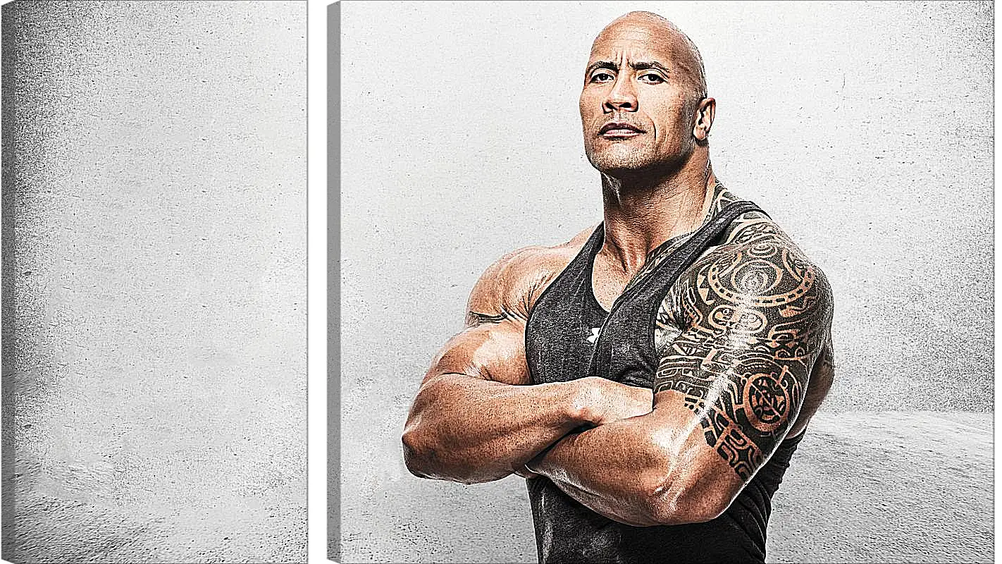 Модульная картина - Dwayne Douglas Johnson. Дуэйн Джонсон (Скала)