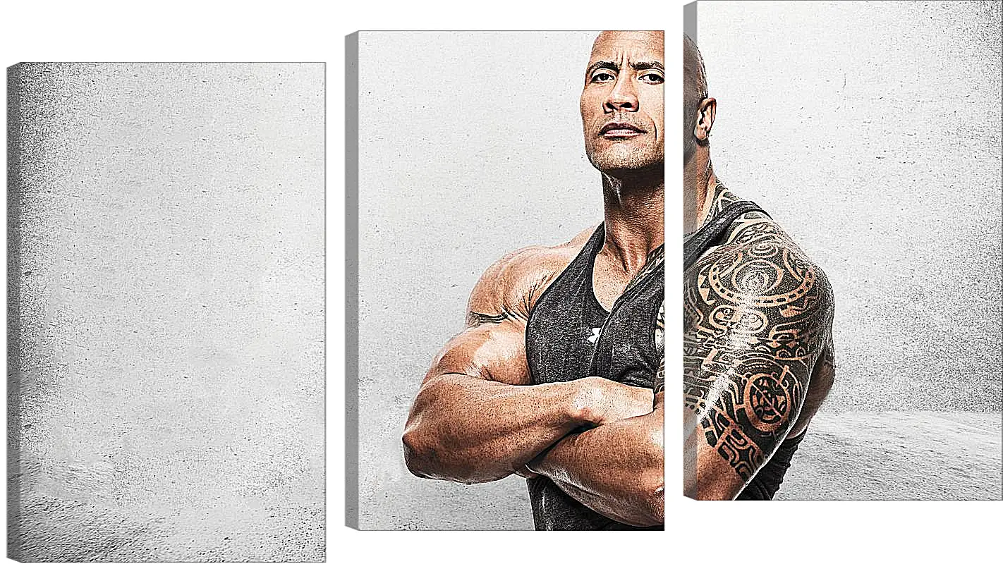 Модульная картина - Dwayne Douglas Johnson. Дуэйн Джонсон (Скала)