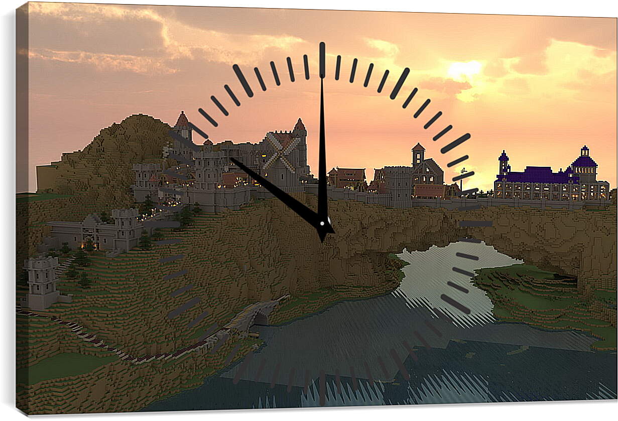 Часы картина - Minecraft
