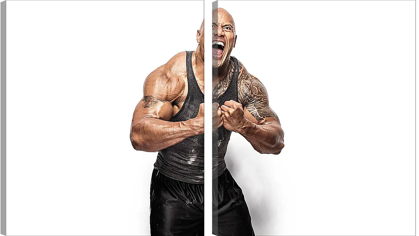 Модульная картина - Dwayne Douglas Johnson. Дуэйн Джонсон (Скала)