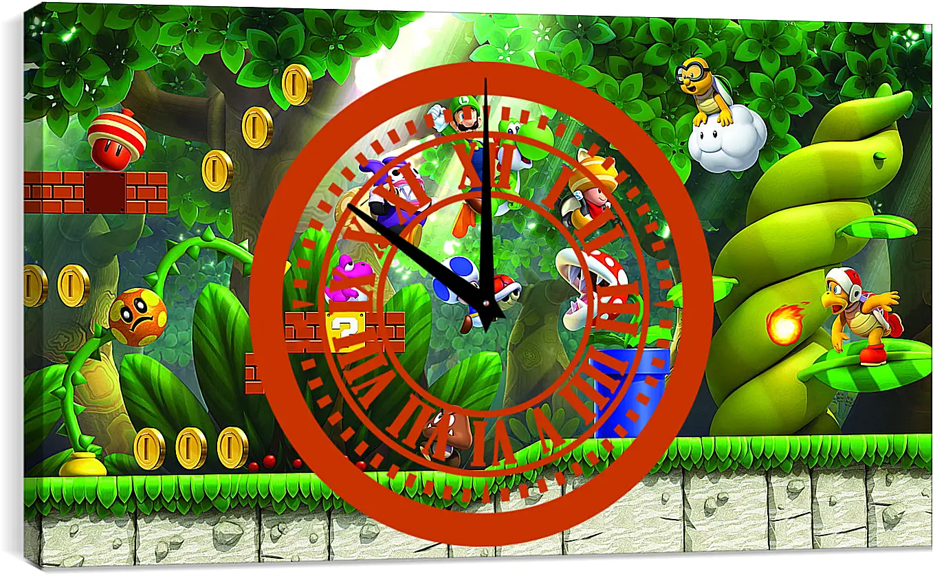 Часы картина - New Super Luigi U
