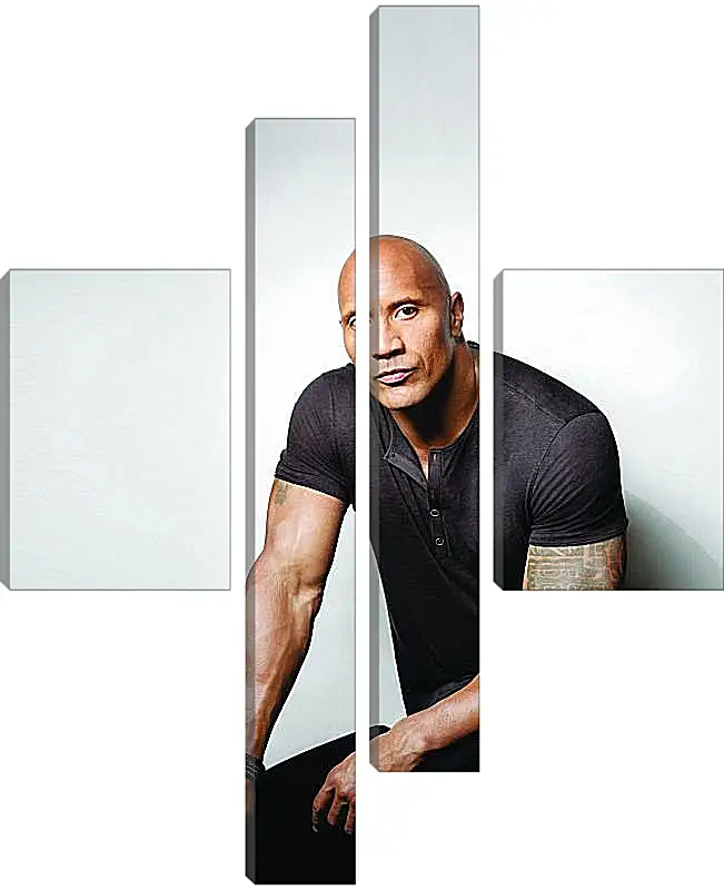 Модульная картина - Dwayne Douglas Johnson. Дуэйн Джонсон (Скала)