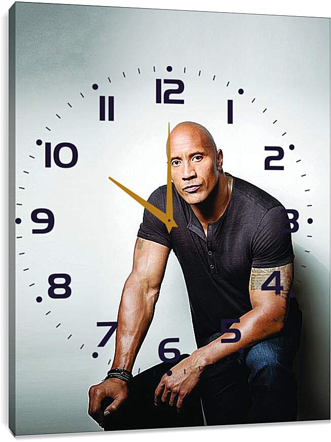 Часы картина - Dwayne Douglas Johnson. Дуэйн Джонсон (Скала)