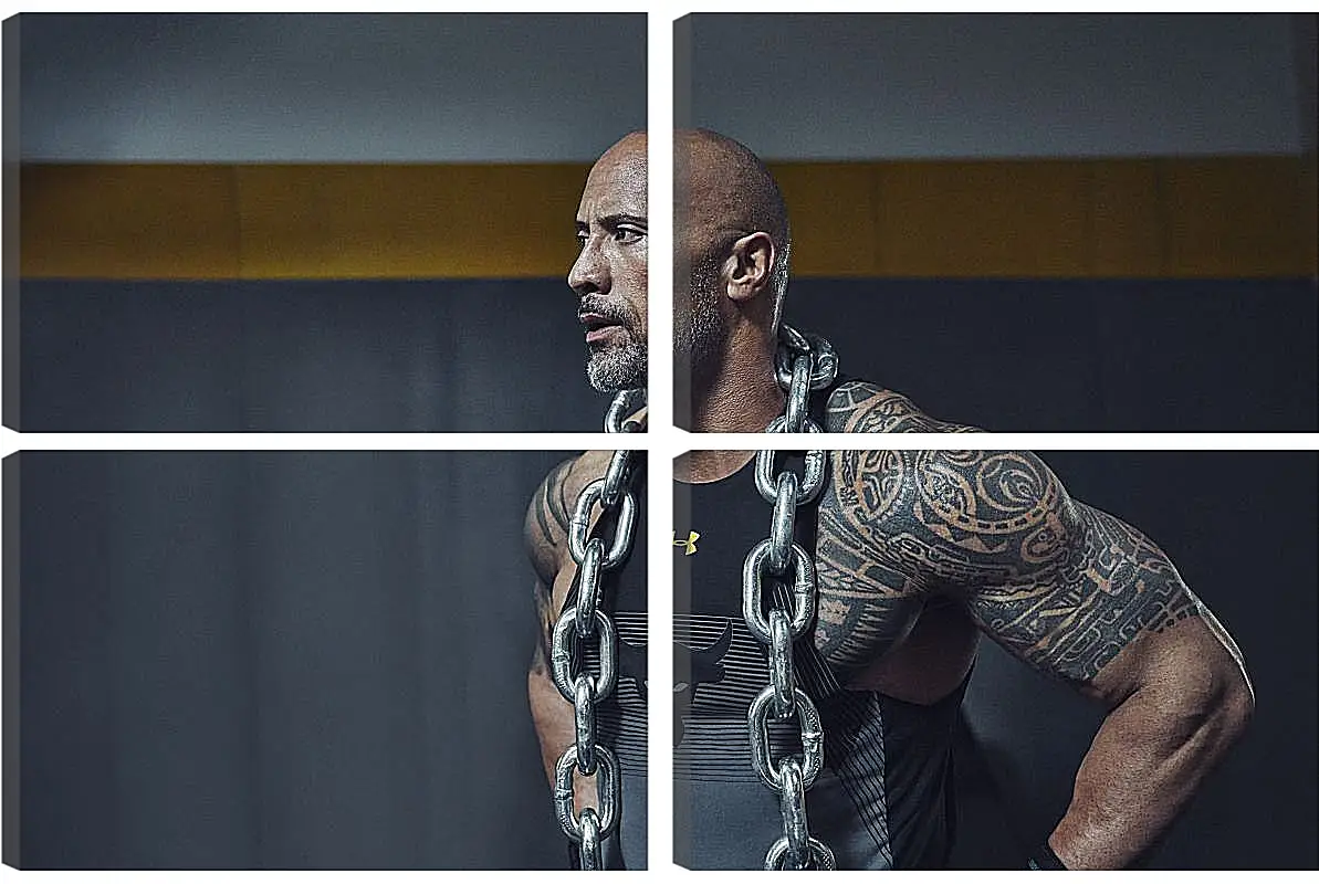 Модульная картина - Dwayne Douglas Johnson. Дуэйн Джонсон (Скала)