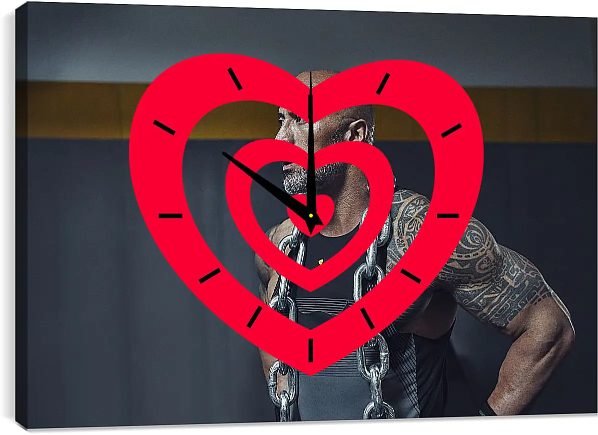 Часы картина - Dwayne Douglas Johnson. Дуэйн Джонсон (Скала)