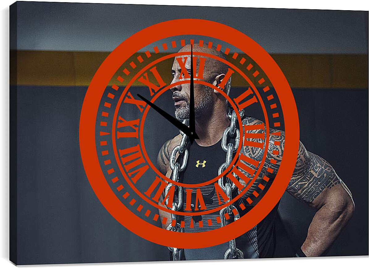 Часы картина - Dwayne Douglas Johnson. Дуэйн Джонсон (Скала)