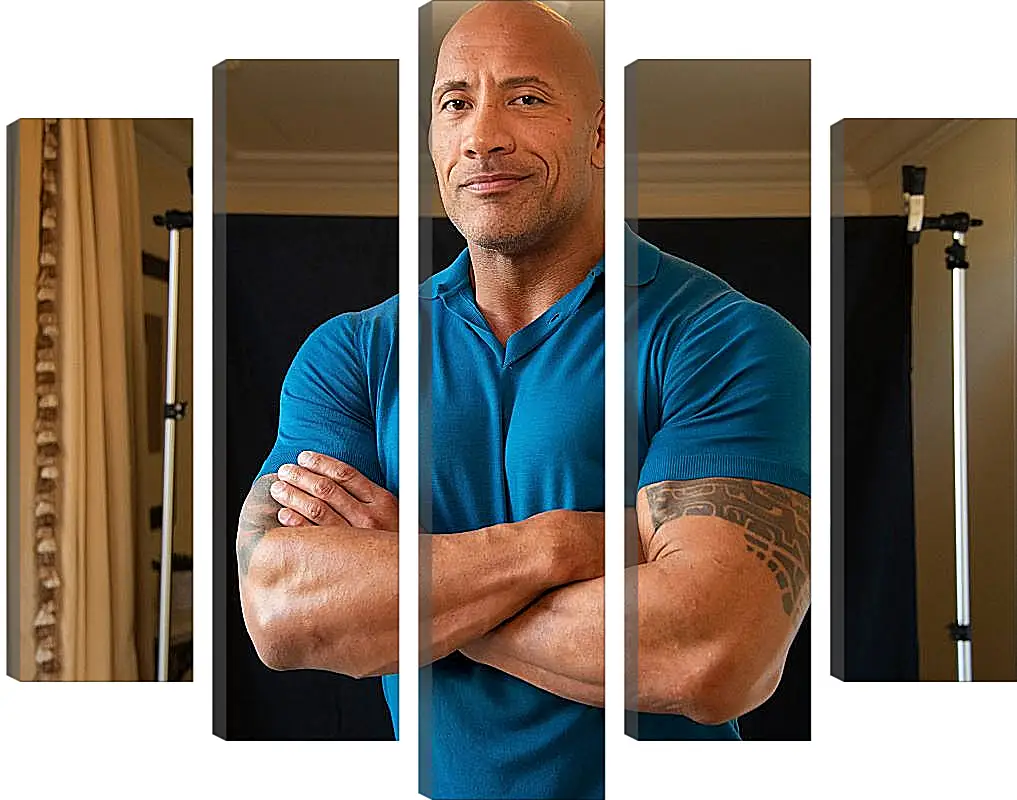 Модульная картина - Dwayne Douglas Johnson. Дуэйн Джонсон (Скала)