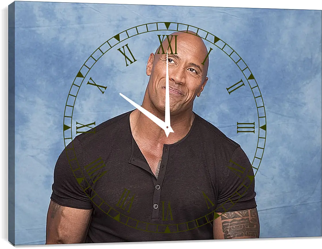 Часы картина - Dwayne Douglas Johnson. Дуэйн Джонсон (Скала)