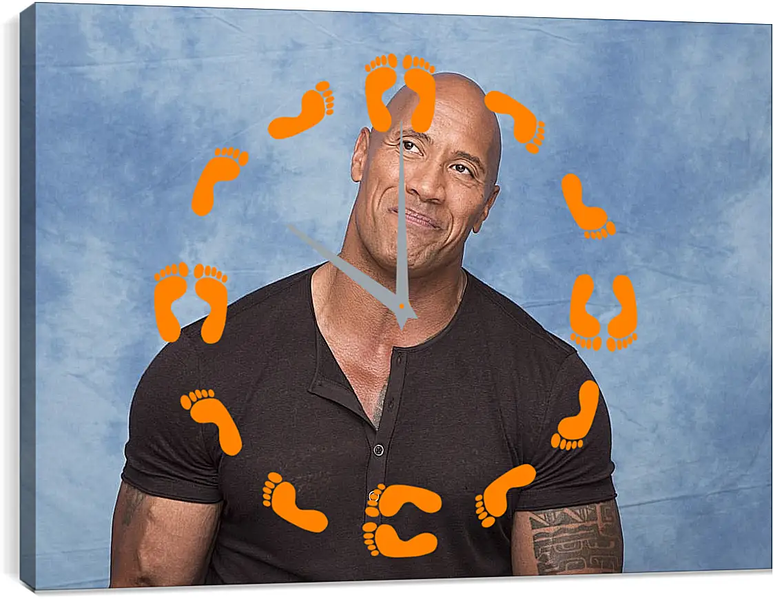 Часы картина - Dwayne Douglas Johnson. Дуэйн Джонсон (Скала)