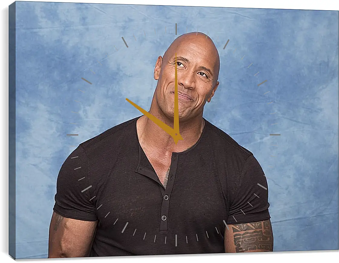 Часы картина - Dwayne Douglas Johnson. Дуэйн Джонсон (Скала)