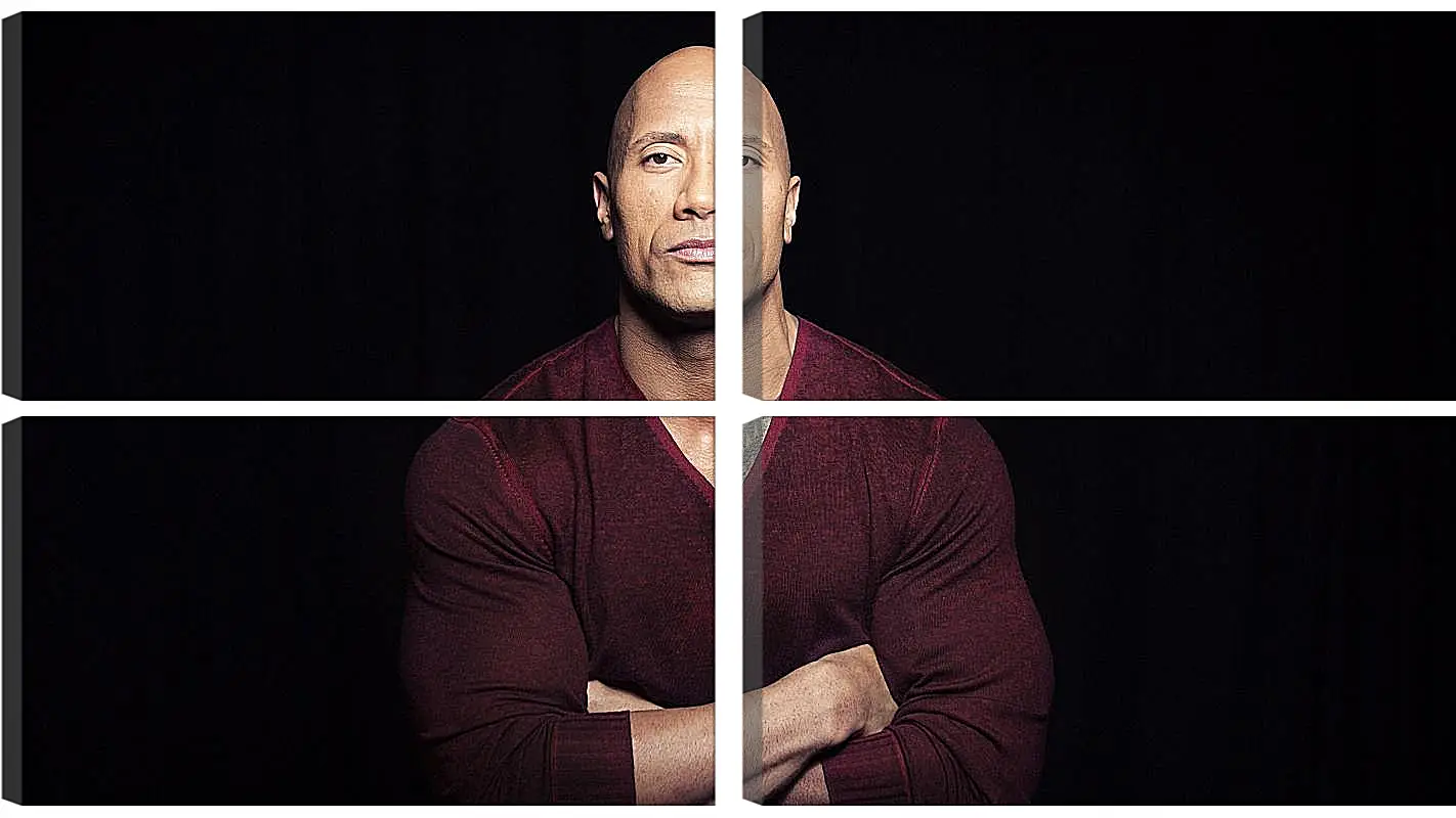 Модульная картина - Dwayne Douglas Johnson. Дуэйн Джонсон (Скала)