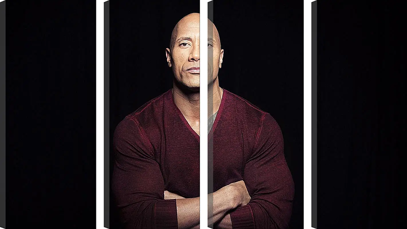 Модульная картина - Dwayne Douglas Johnson. Дуэйн Джонсон (Скала)