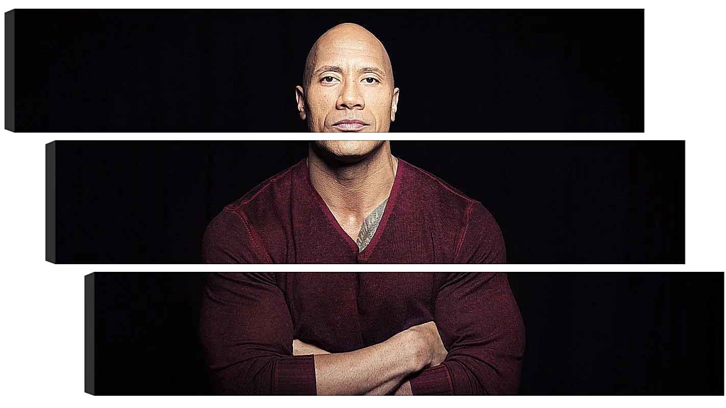 Модульная картина - Dwayne Douglas Johnson. Дуэйн Джонсон (Скала)