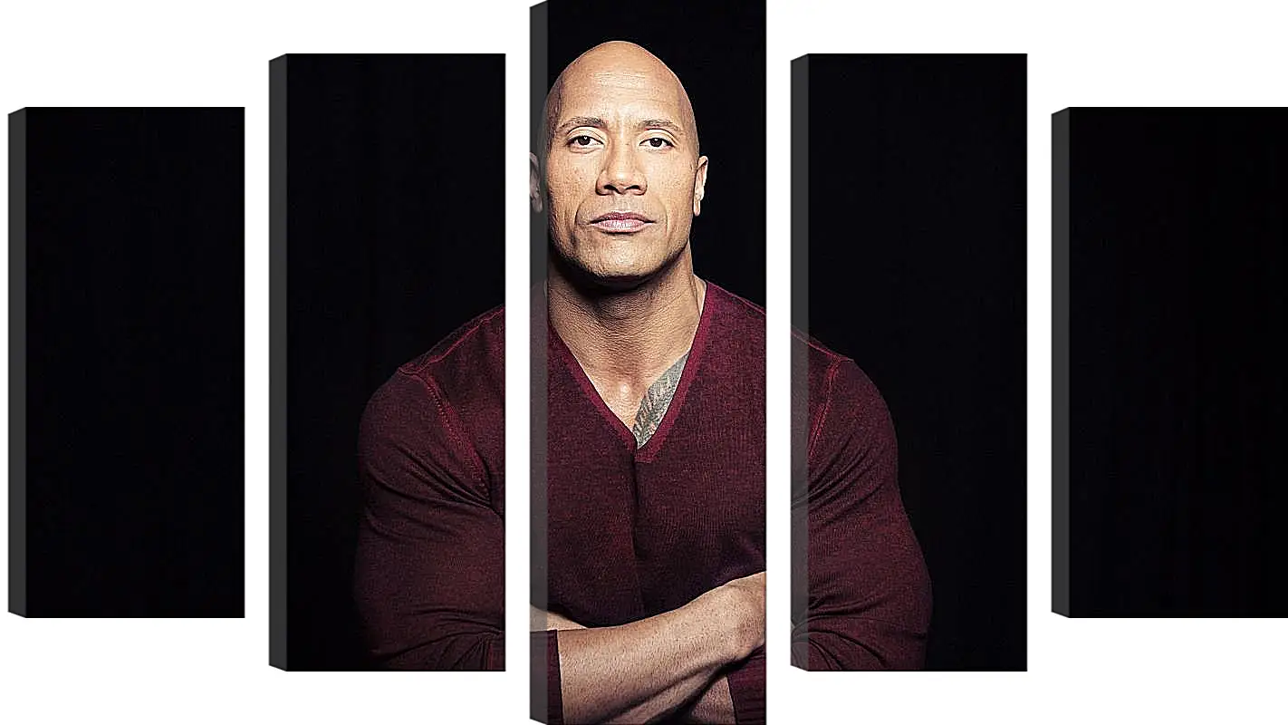 Модульная картина - Dwayne Douglas Johnson. Дуэйн Джонсон (Скала)