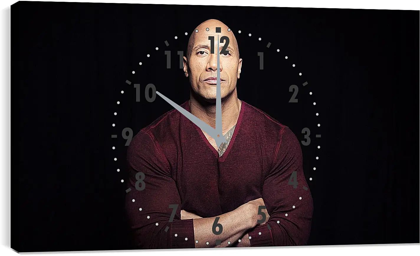 Часы картина - Dwayne Douglas Johnson. Дуэйн Джонсон (Скала)