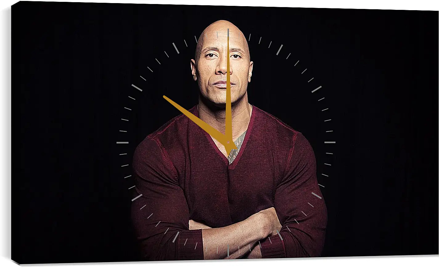 Часы картина - Dwayne Douglas Johnson. Дуэйн Джонсон (Скала)