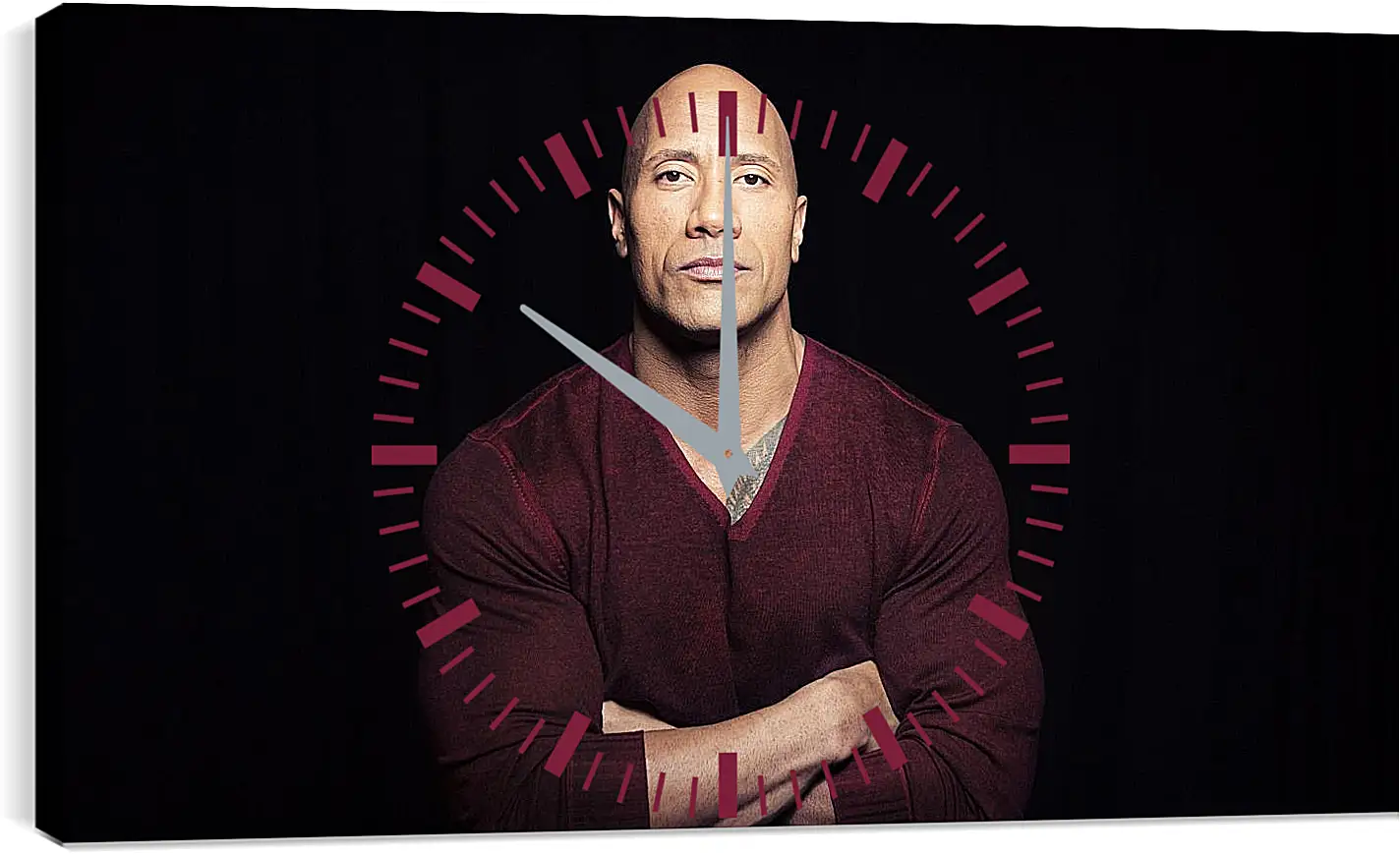 Часы картина - Dwayne Douglas Johnson. Дуэйн Джонсон (Скала)