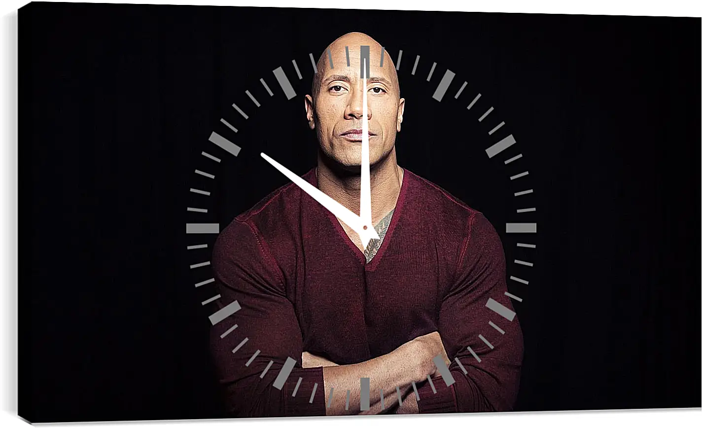 Часы картина - Dwayne Douglas Johnson. Дуэйн Джонсон (Скала)