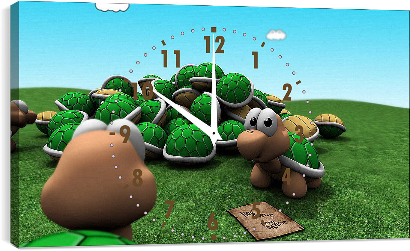 Часы картина - Mario Bros.
