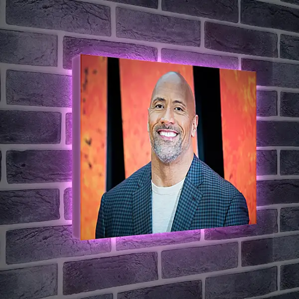 Лайтбокс световая панель - Dwayne Douglas Johnson. Дуэйн Джонсон (Скала)