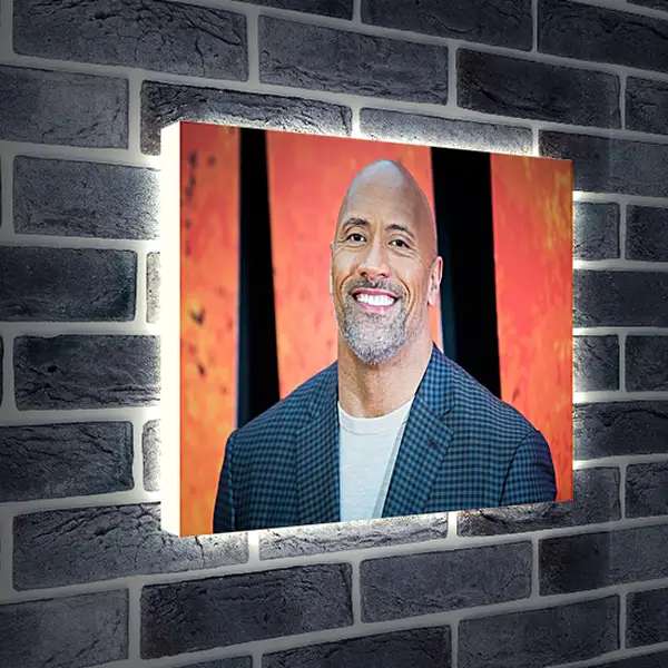 Лайтбокс световая панель - Dwayne Douglas Johnson. Дуэйн Джонсон (Скала)