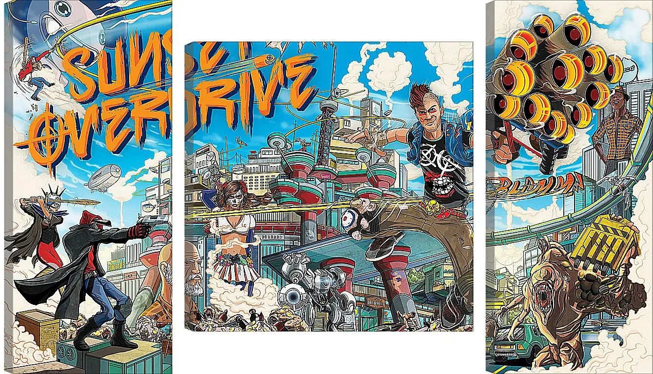 Модульная картина - Sunset Overdrive
